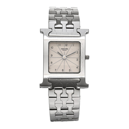 Hermes Stainless Steel 21mm Heure H Hour Quartz Watch 1 of 4