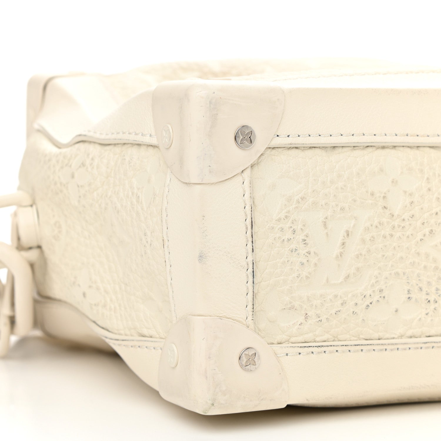 Louis Vuitton Taurillon Monogram Solar Ray Soft Trunk Powder White 8 of 17