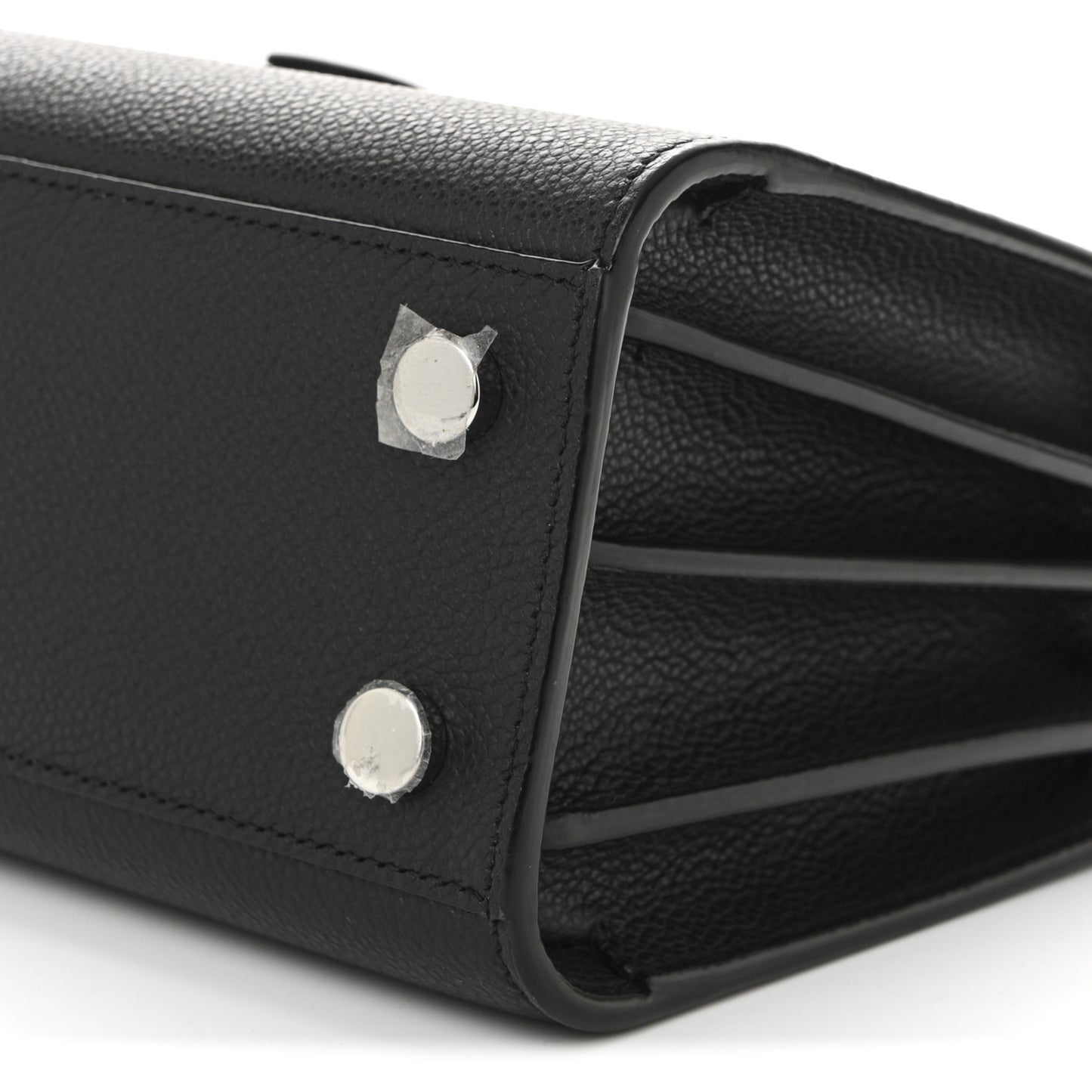 Grained Calfskin Nano Sac De Jour Black