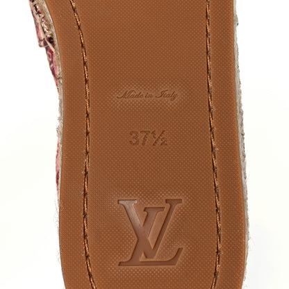 Louis Vuitton Jacquard Since 1854 Starboard Espadrille Flats 37.5 Bordeaux 6 of 8