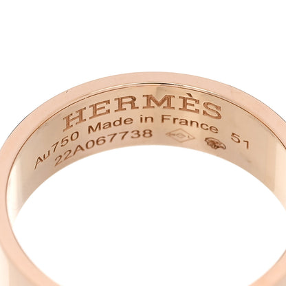 Hermes 18K Rose Gold Diamond PM H D'Ancre Ring 51 5.75 4 of 5