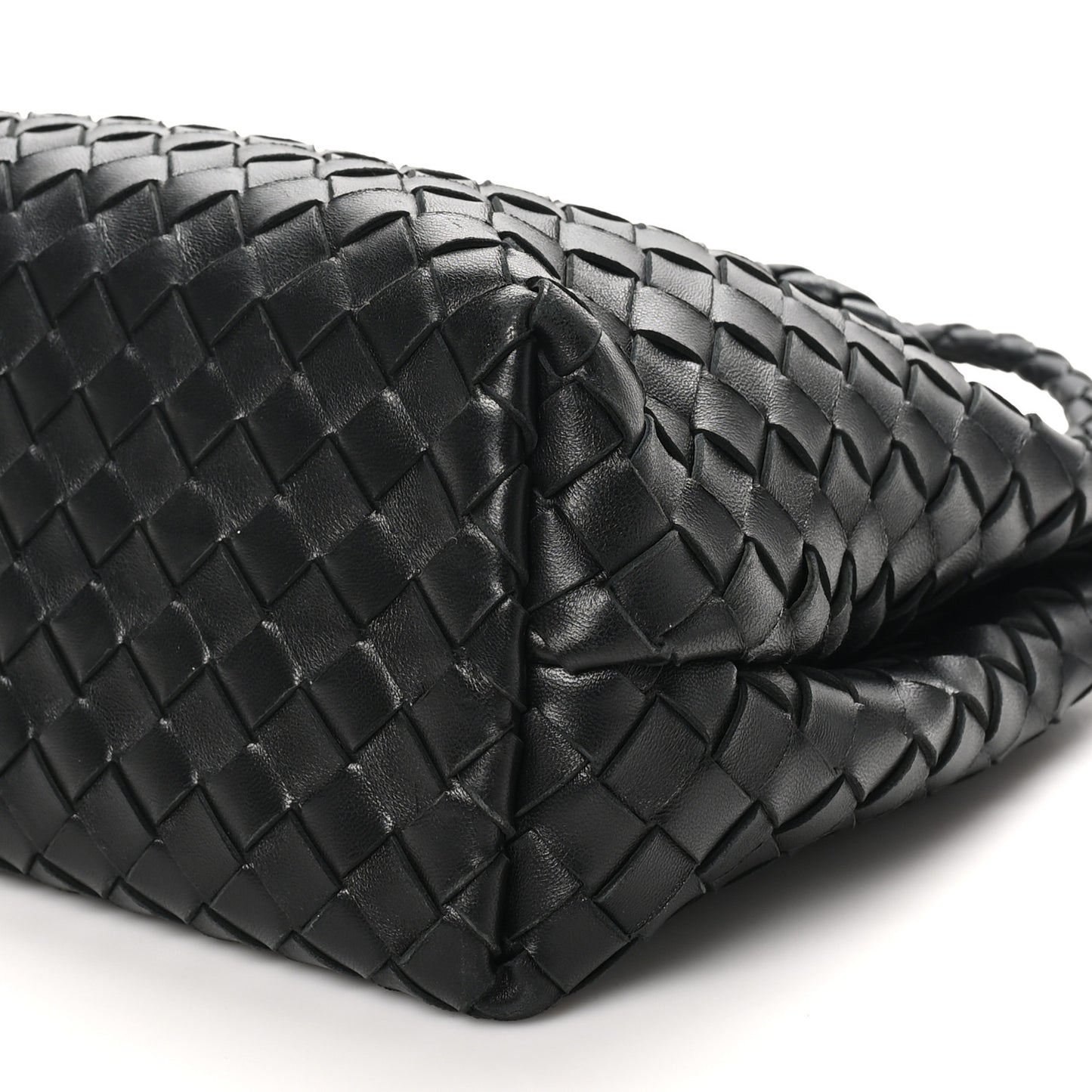 Nappa Intrecciato Medium Andiamo Shoulder Bag Black