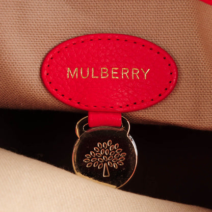 Mulberry Classic Grain Calfskin Small Bayswater Double Zip Tote Scarlet 6 of 8