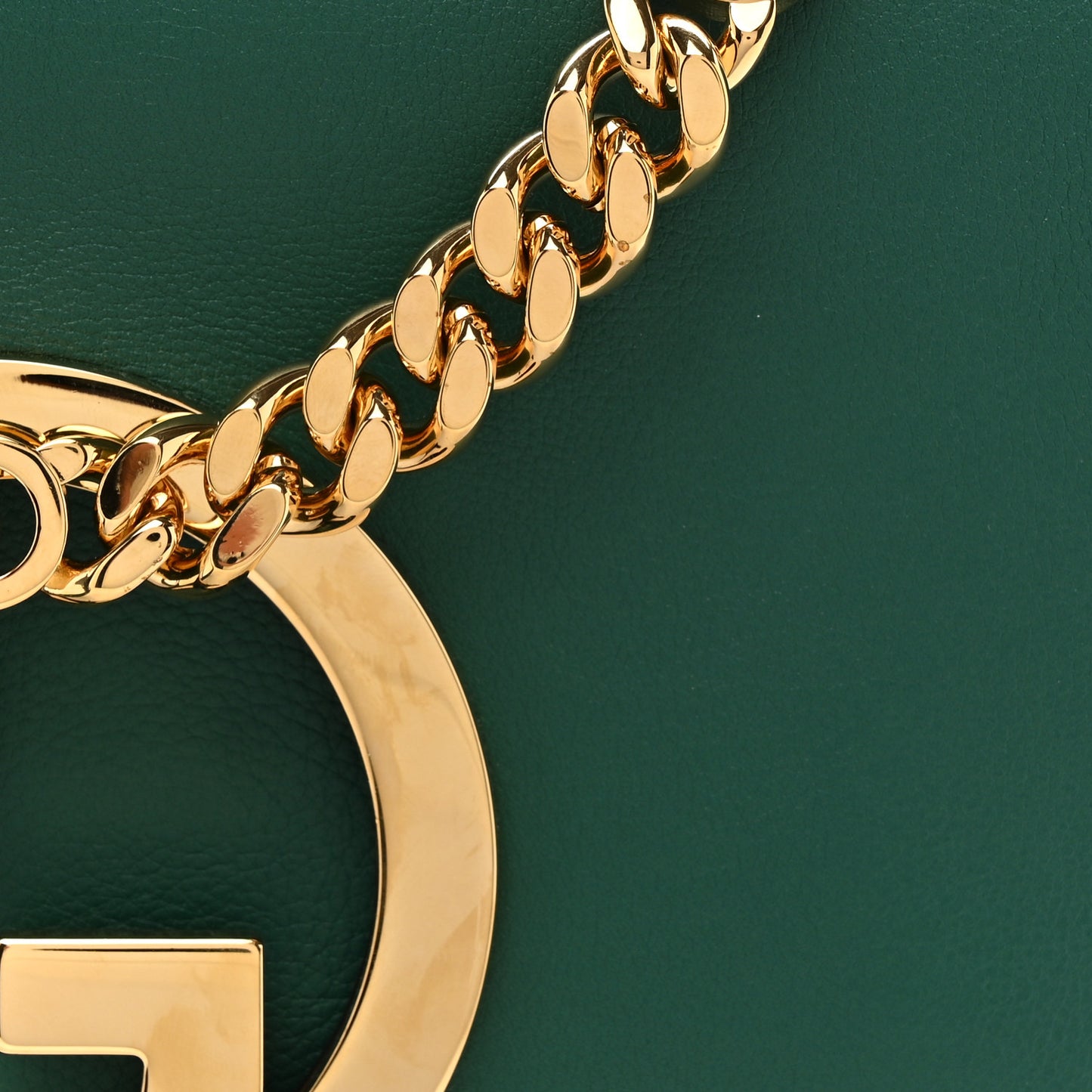 Roxy Calfskin Blondie Chain Shoulder Flap Bag Emerald