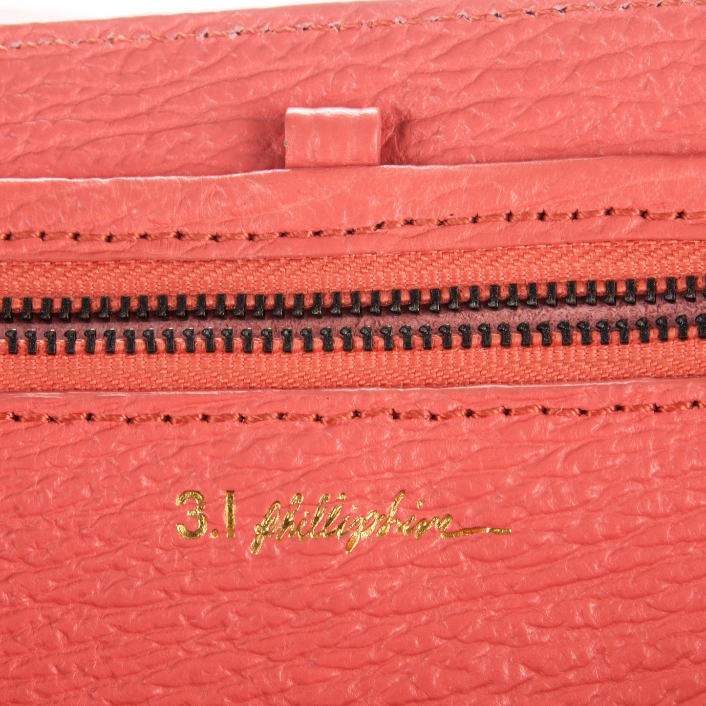 3.1 Textured Calfskin Large Pashli Satchel Coral