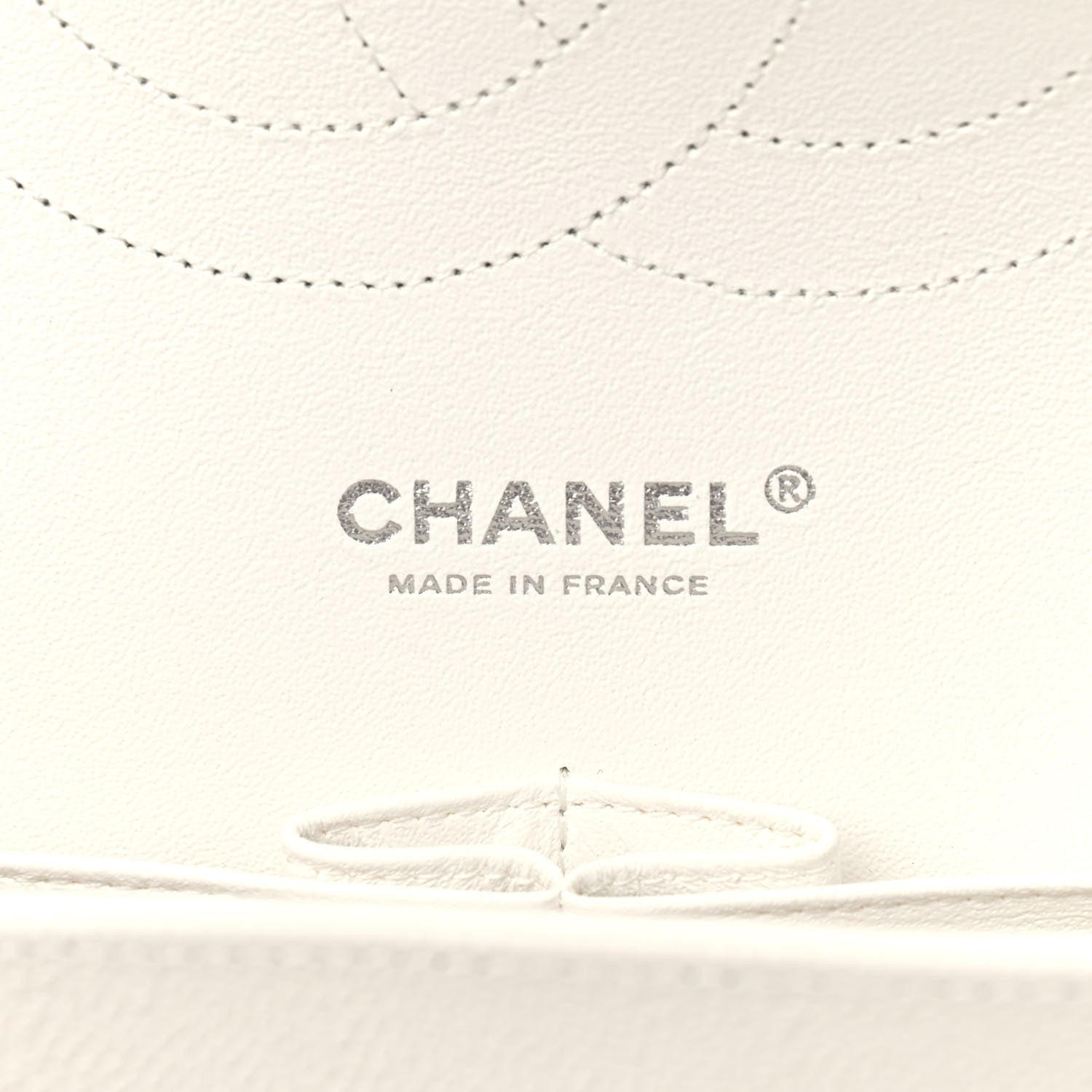 Chanel Caviar Quilted Jumbo Double Flap White 6 of 9
