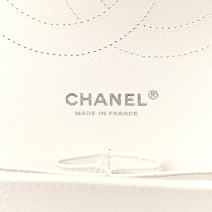 Chanel Caviar Quilted Jumbo Double Flap White 6 of 9