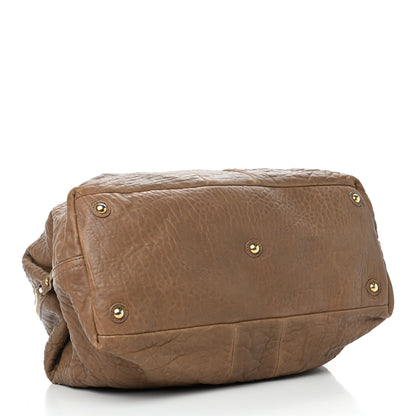 Saint Laurent Pebbled Lambskin Medium Easy Sac Brown 3 of 8