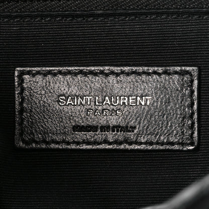 Saint Laurent Crocodile Embossed Lambskin Monogram Medium Niki Chain Satchel Black 5 of 9
