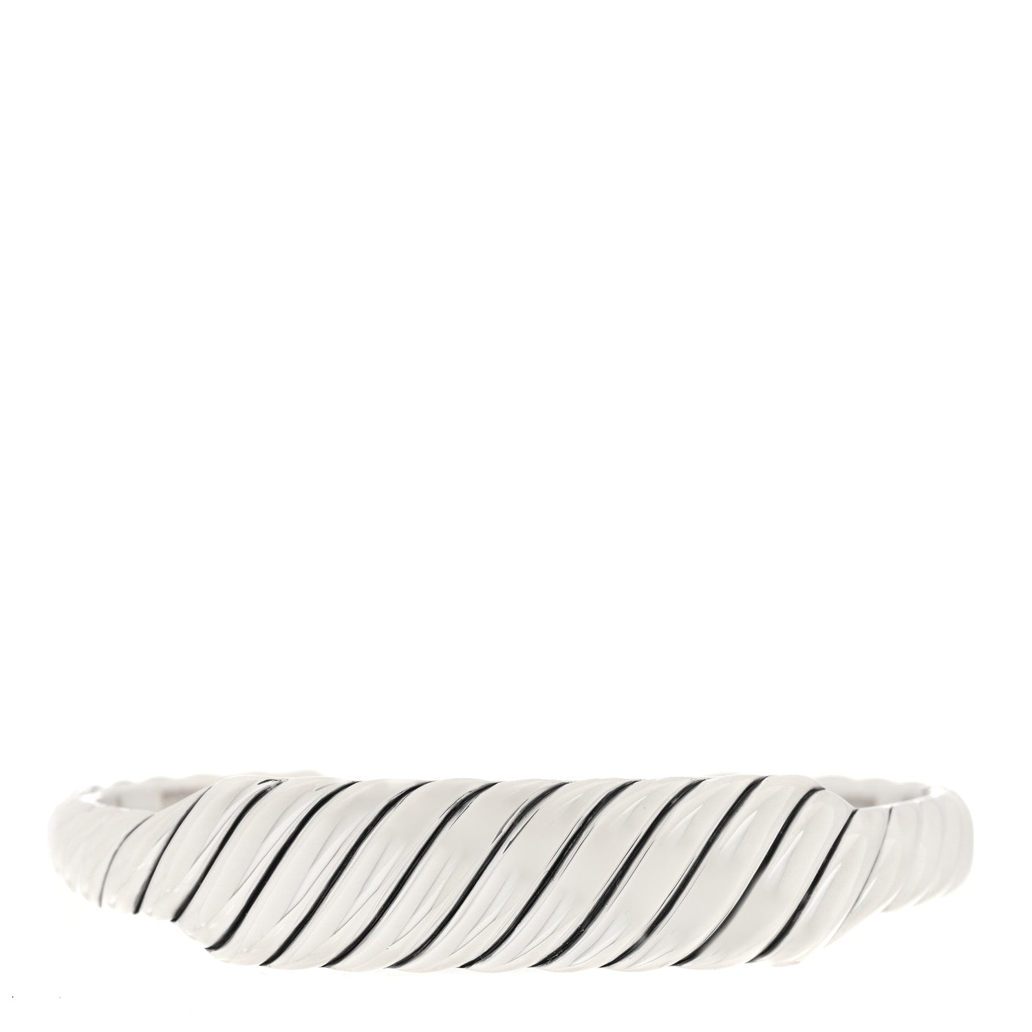 David Yurman Sterling Silver 13mm Sculpted Cable Contour Bracelet 1 of 3