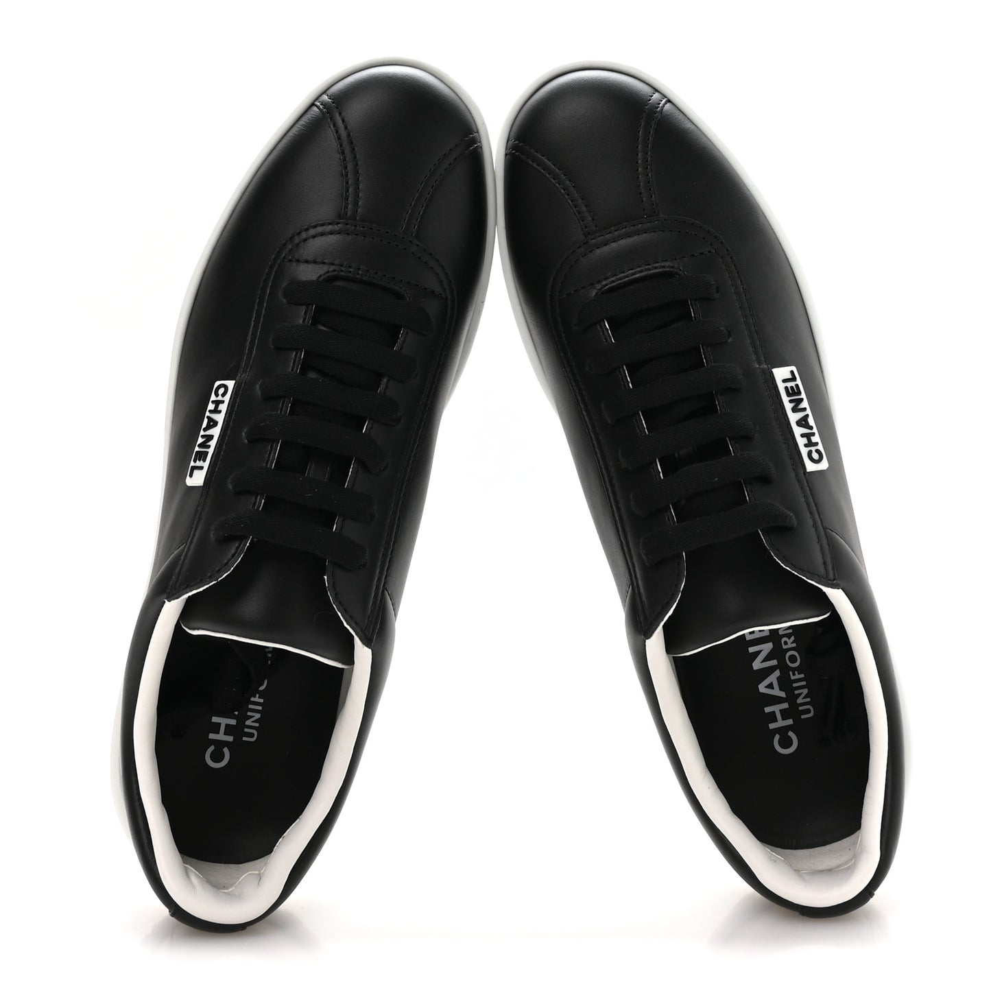 Calfskin CC Womens Sneakers 40 Black