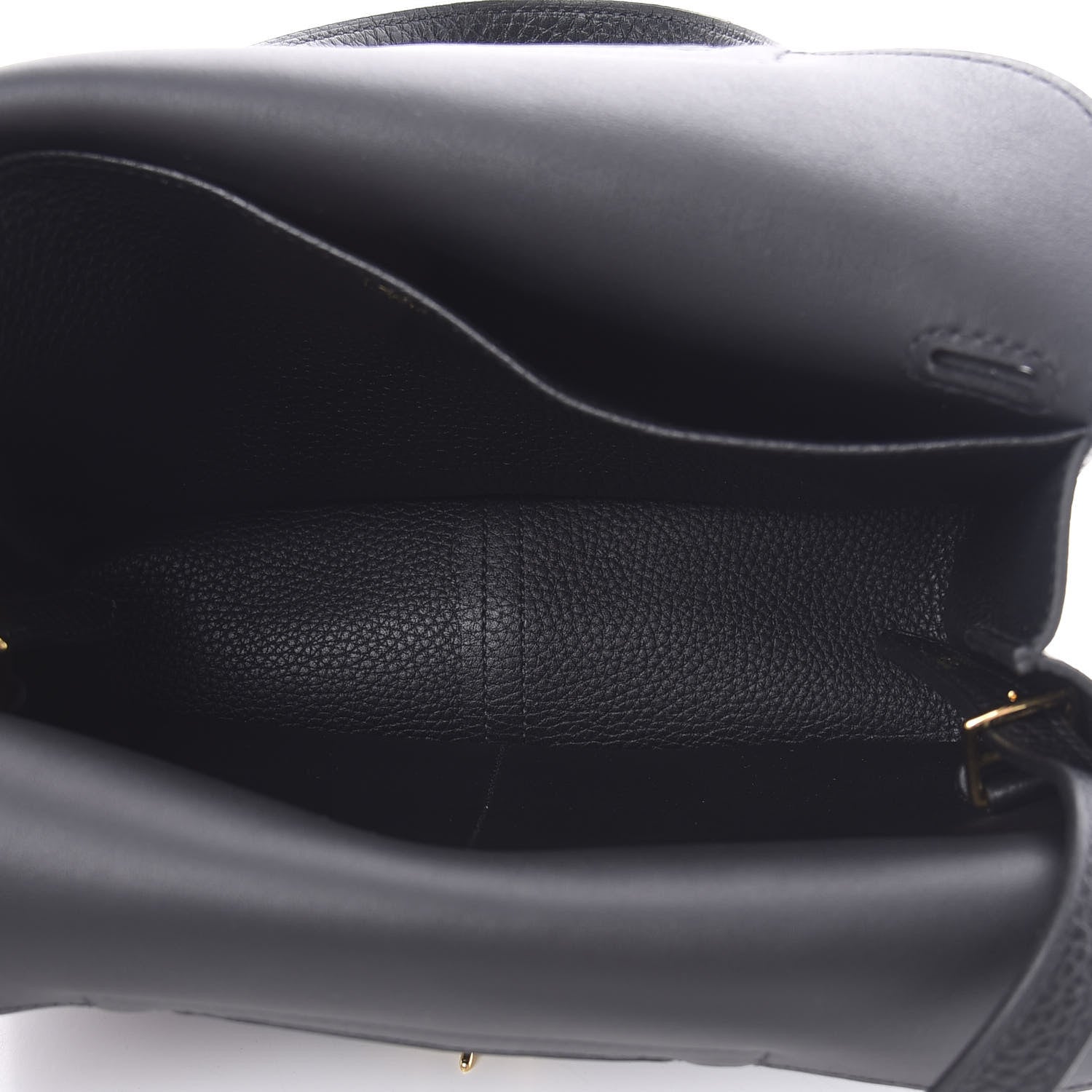Hermes Taurillon Clemence Halzan 25 Black 7 of 13