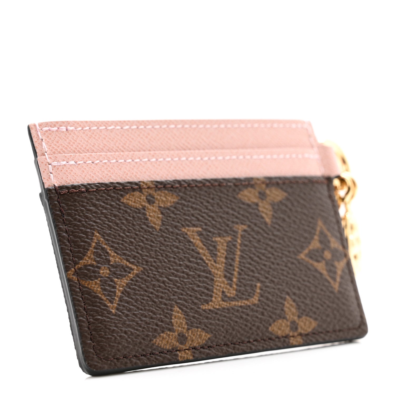 Louis Vuitton Monogram LV Charms Card Holder Rose Ballerine 3 of 7
