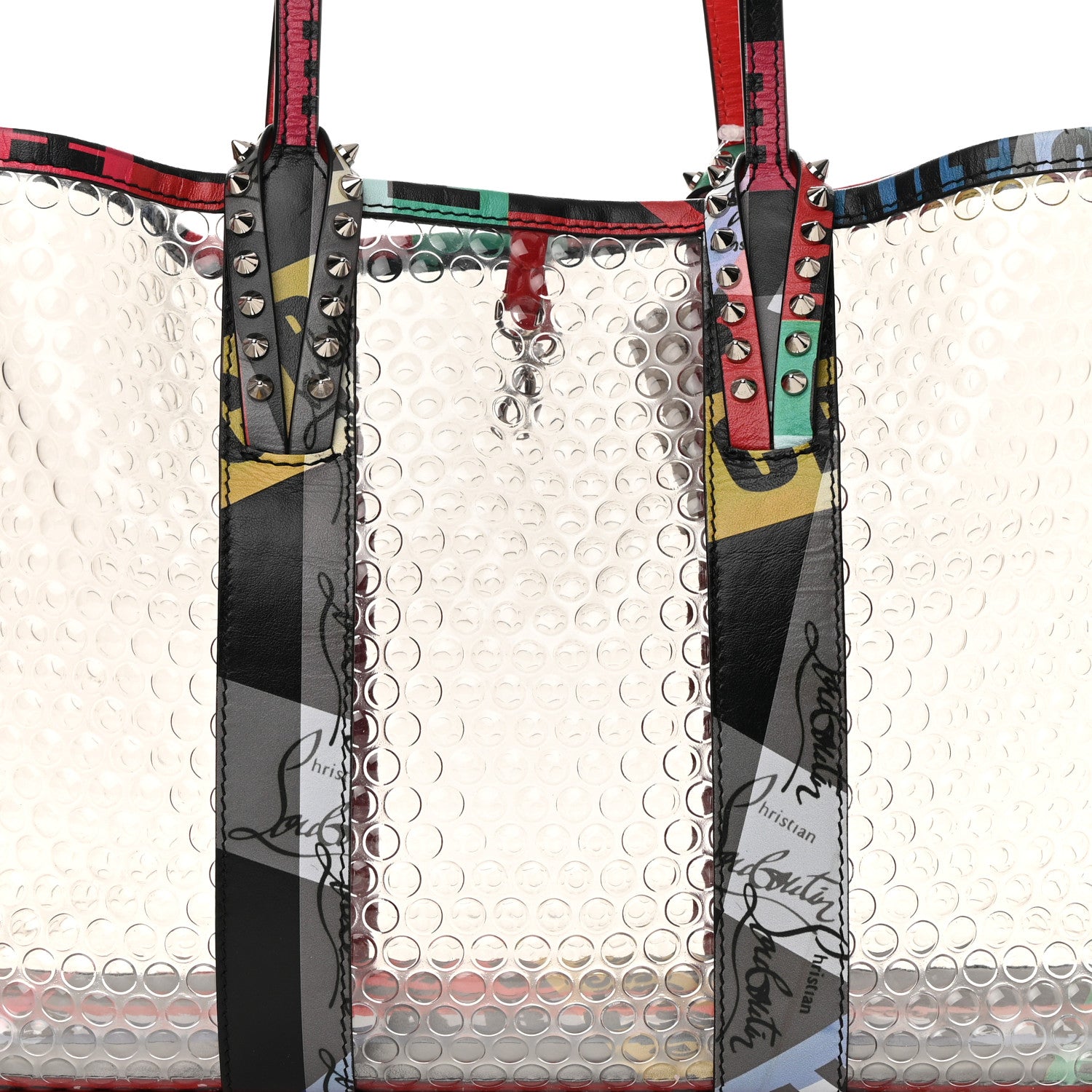 Christian Louboutin PVC Loubiballage East West Cabata Tote Clear Multicolor 9 of 13