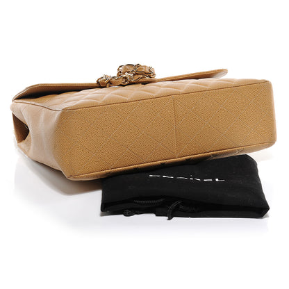 Chanel Caviar Jumbo Single Flap Beige 5 of 8