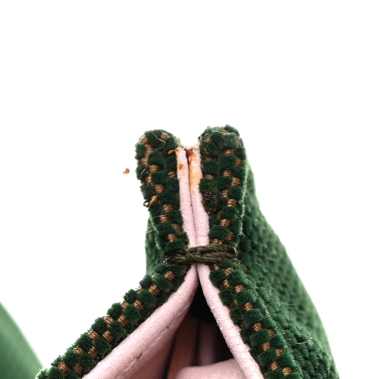 Velvet Monogram Diorama Satchel Green