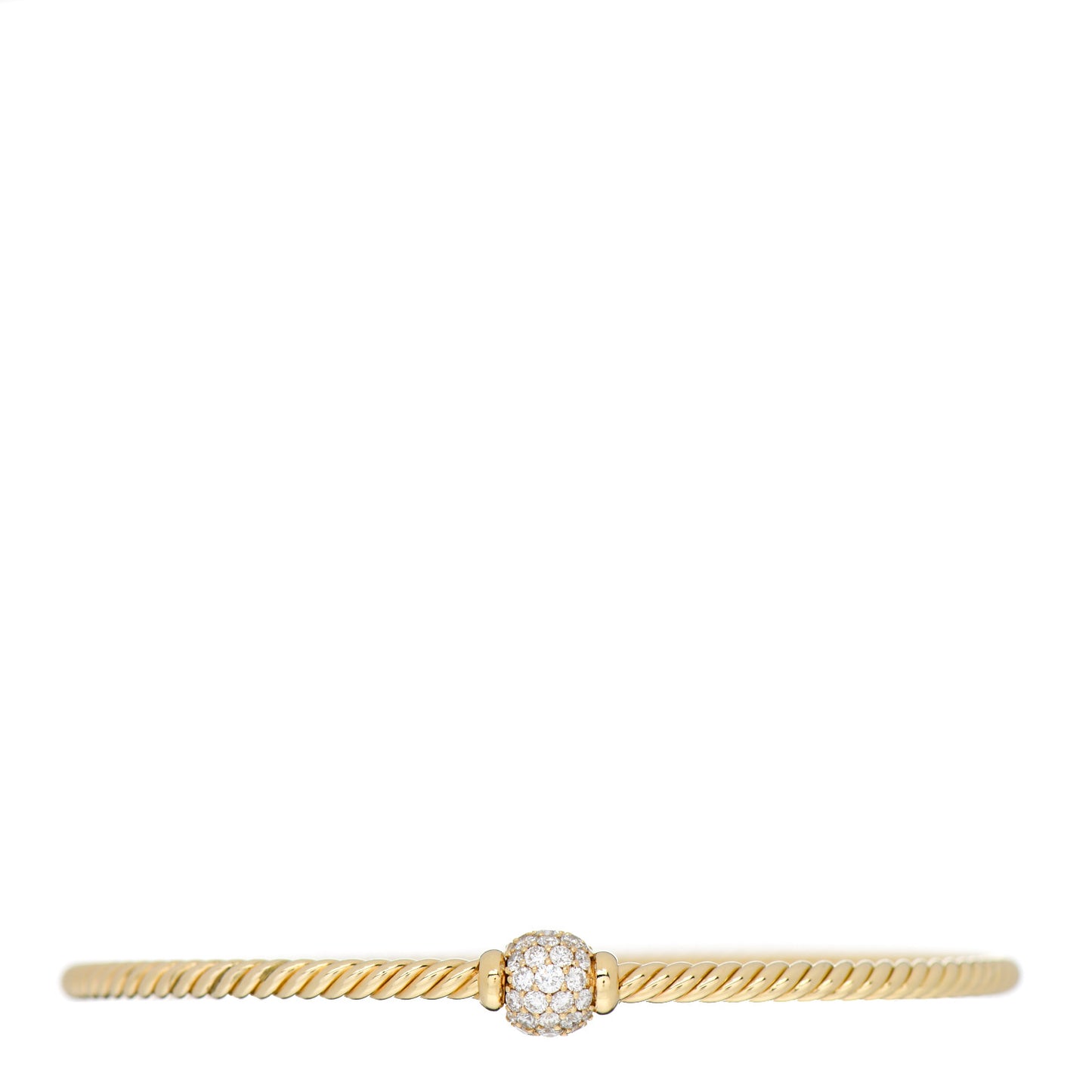 18K Yellow Gold Diamond 2.6mm Solari Center Station Bracelet