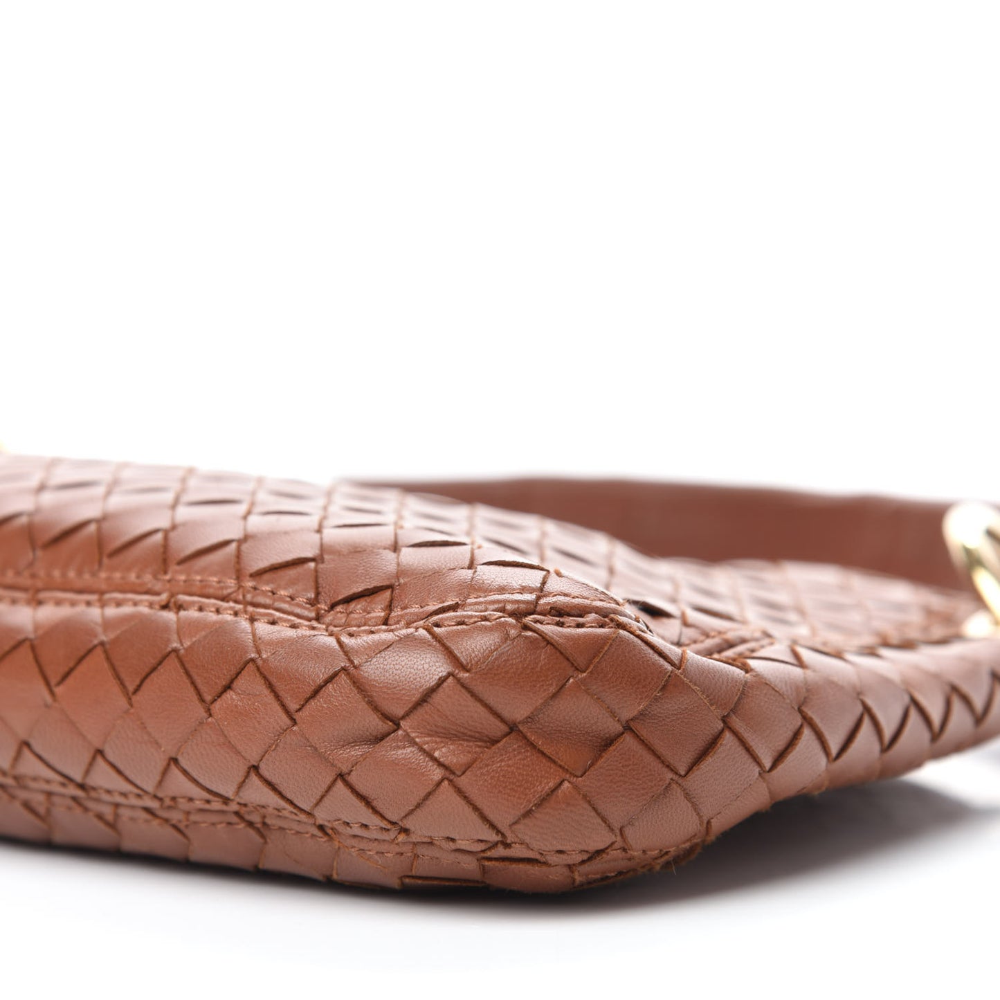 Nappa Intrecciato Small Shoulder Bag Light Brown