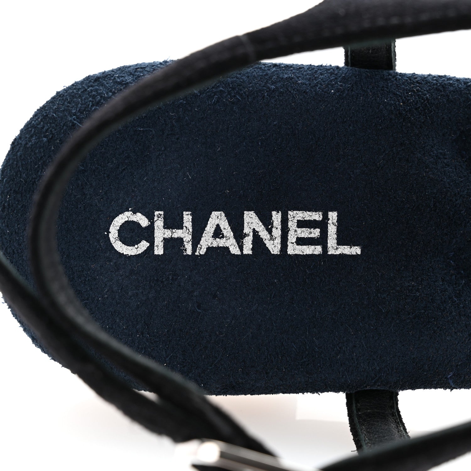Chanel Suede Calfskin CC Thong Sandals 35 Black 6 of 8