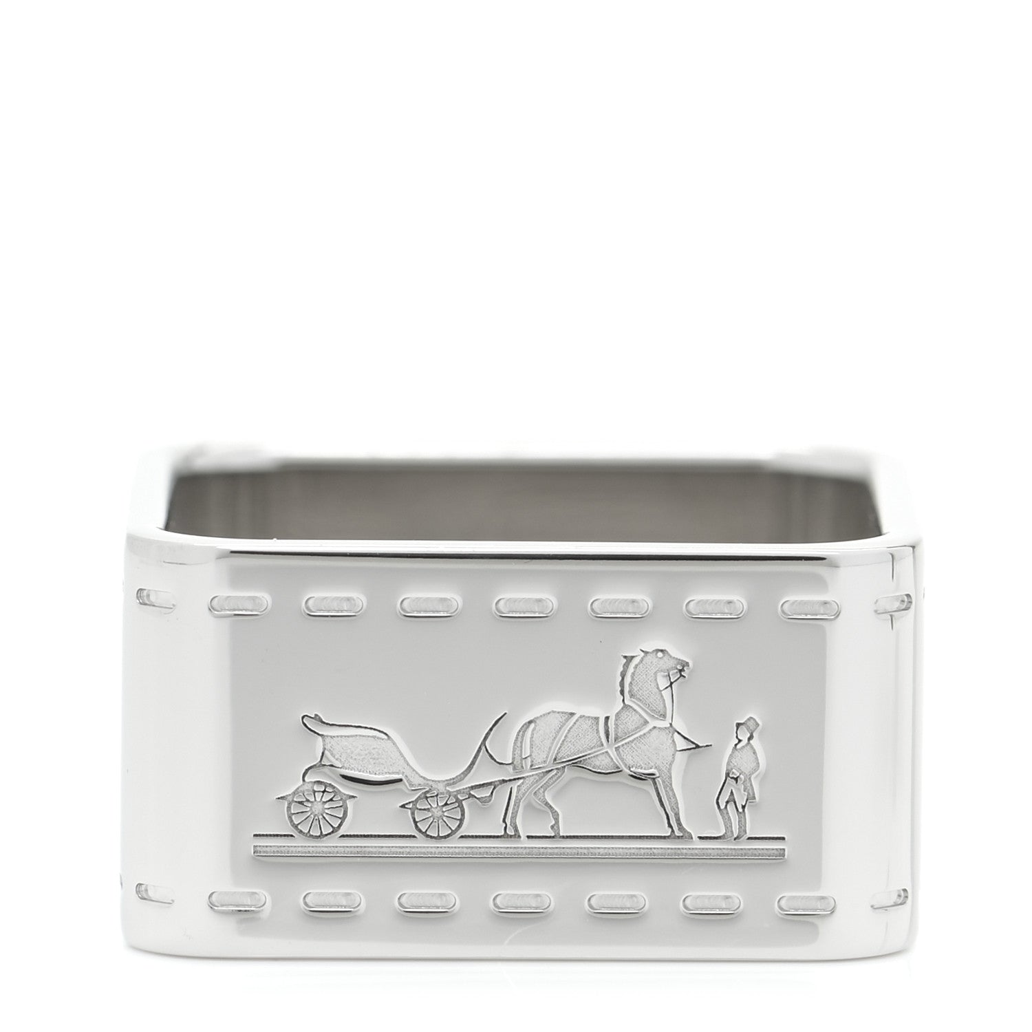 Hermes Palladium Bolduc Scarf Ring 2 of 10