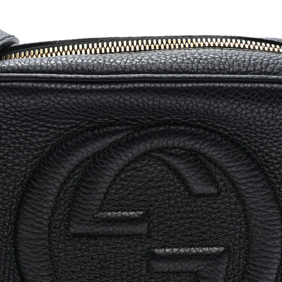 Gucci Pebbled Calfskin Small Soho Disco Bag Black 1974769 – FASHIONPHILE
