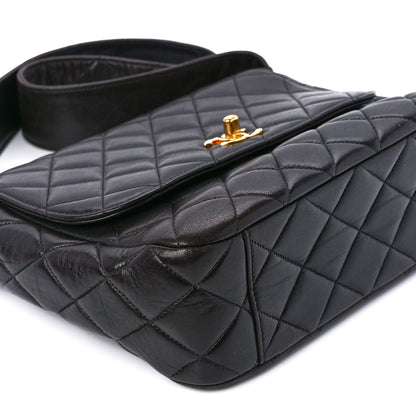 Chanel Lambskin Quilted CC Flap Shoulder Bag Black 12 of 13