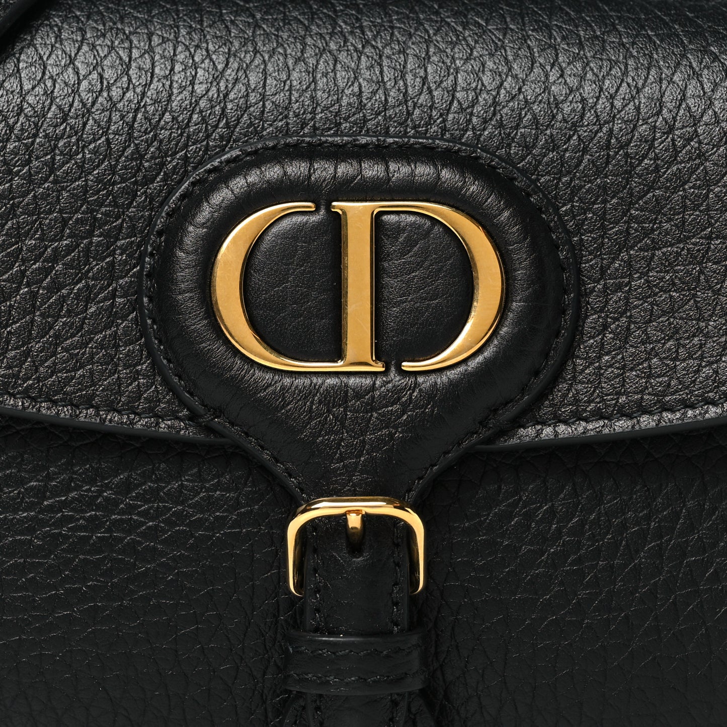 Grained Calfskin East West Bobby Bag Black