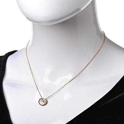 Cartier 18K Yellow Gold Diamond Mother of Pearl XS Amulette de Cartier Pendant Necklace 2 of 7