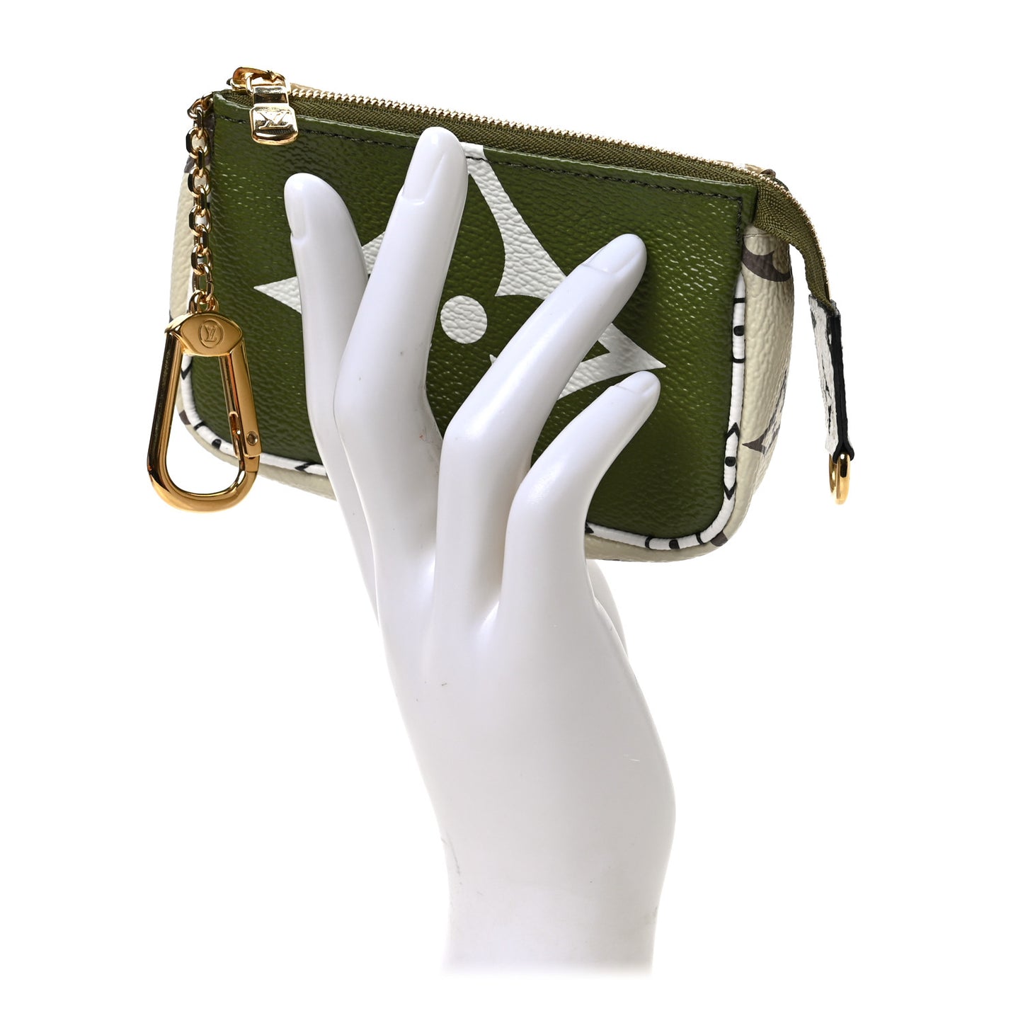 Monogram Giant Micro Pochette Accessories Kaki White