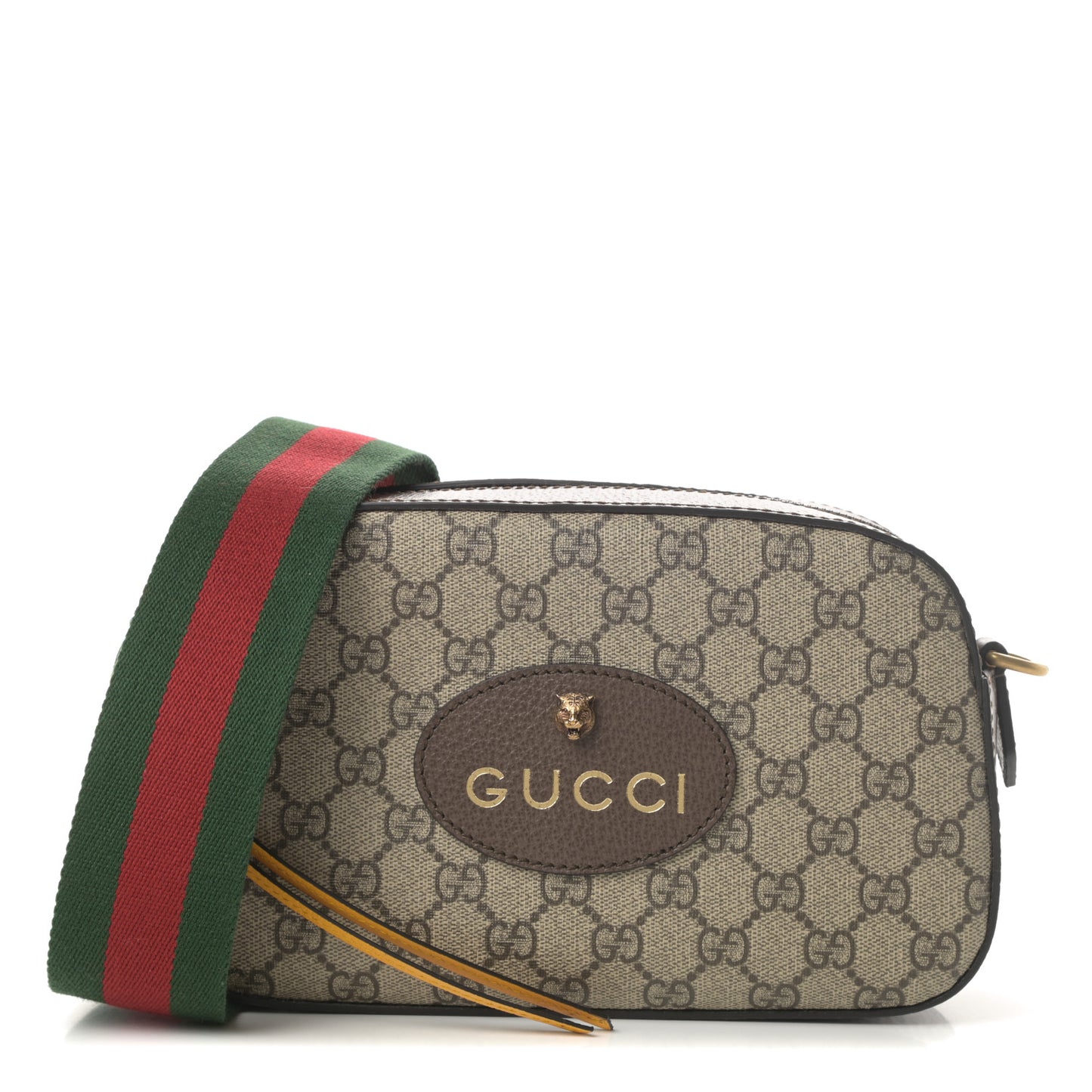 GG Supreme Monogram Web Neo Vintage Shoulder Bag Beige New Acero Crop