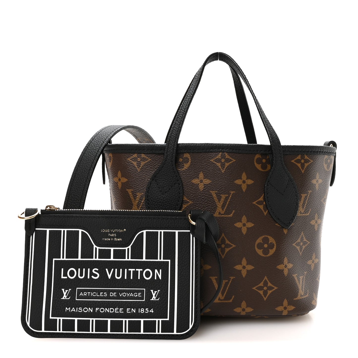 Monogram Neverfull Inside Out Bandouliere BB Black