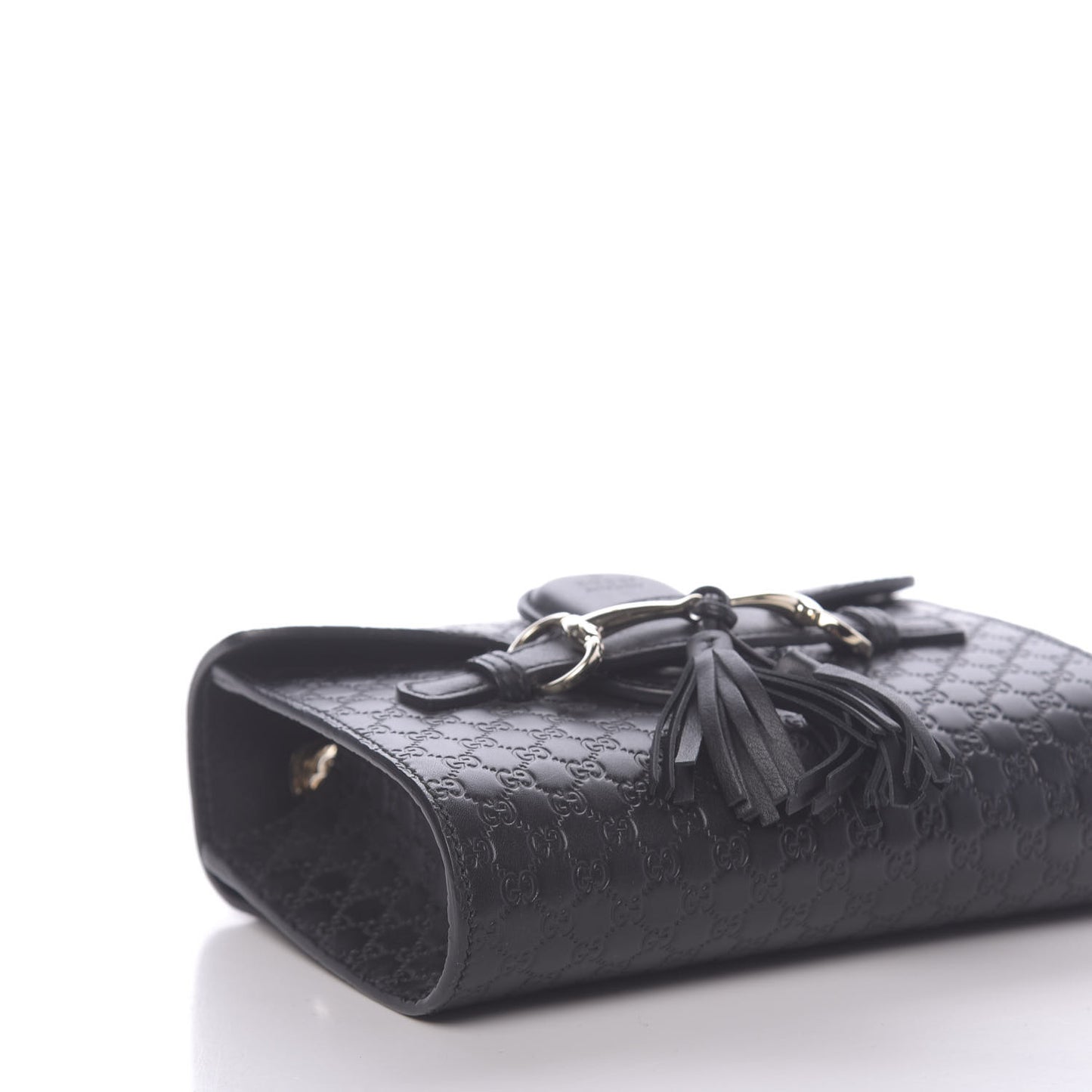 Soft Microguccissima Mini Emily Chain Shoulder Bag Black