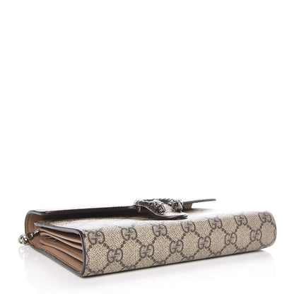 Gucci GG Supreme Monogram Mini Dionysus Chain Wallet Beige Taupe 4 of 9