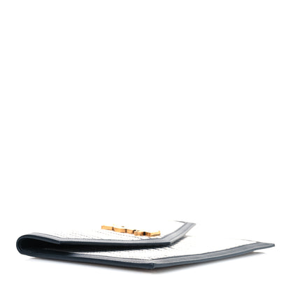 Saint Laurent Canvas Striped Uptown Pouch Beige Black 4 of 8