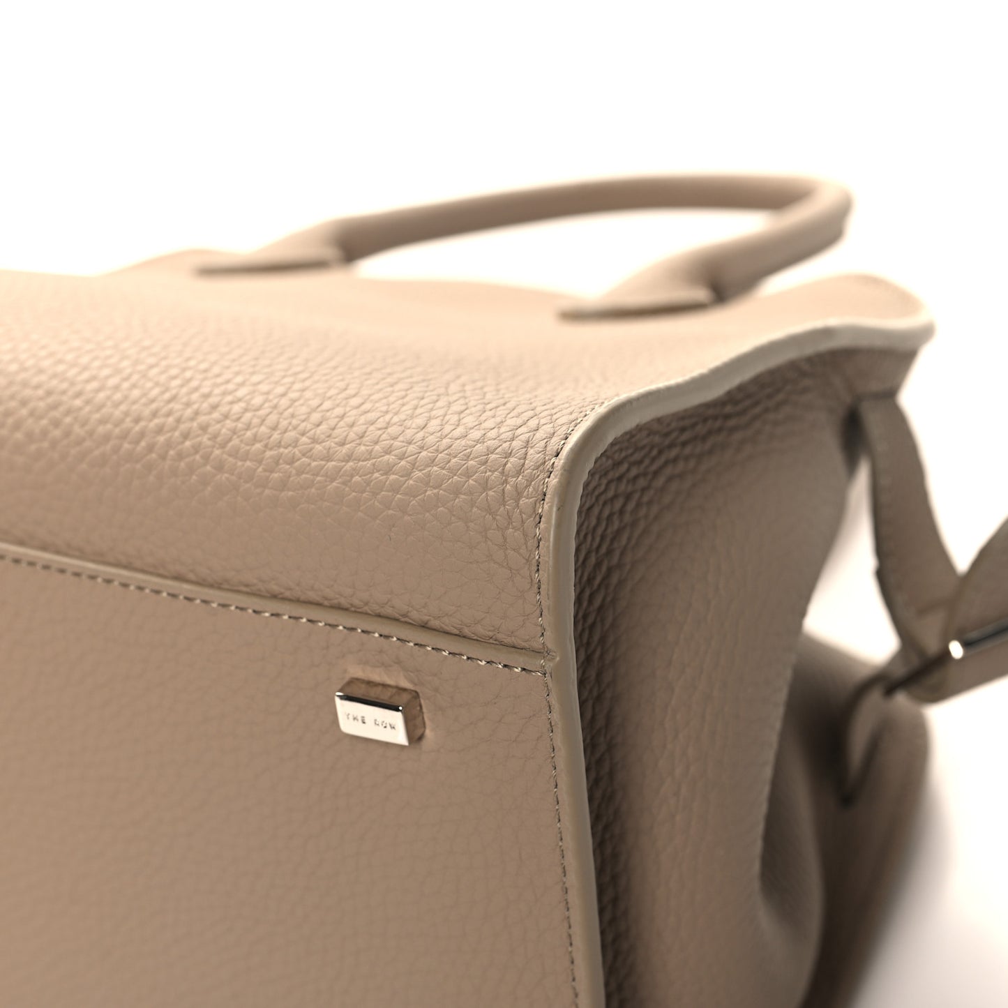 Grained Calfskin Soft Margaux 10 Bag Dark Taupe
