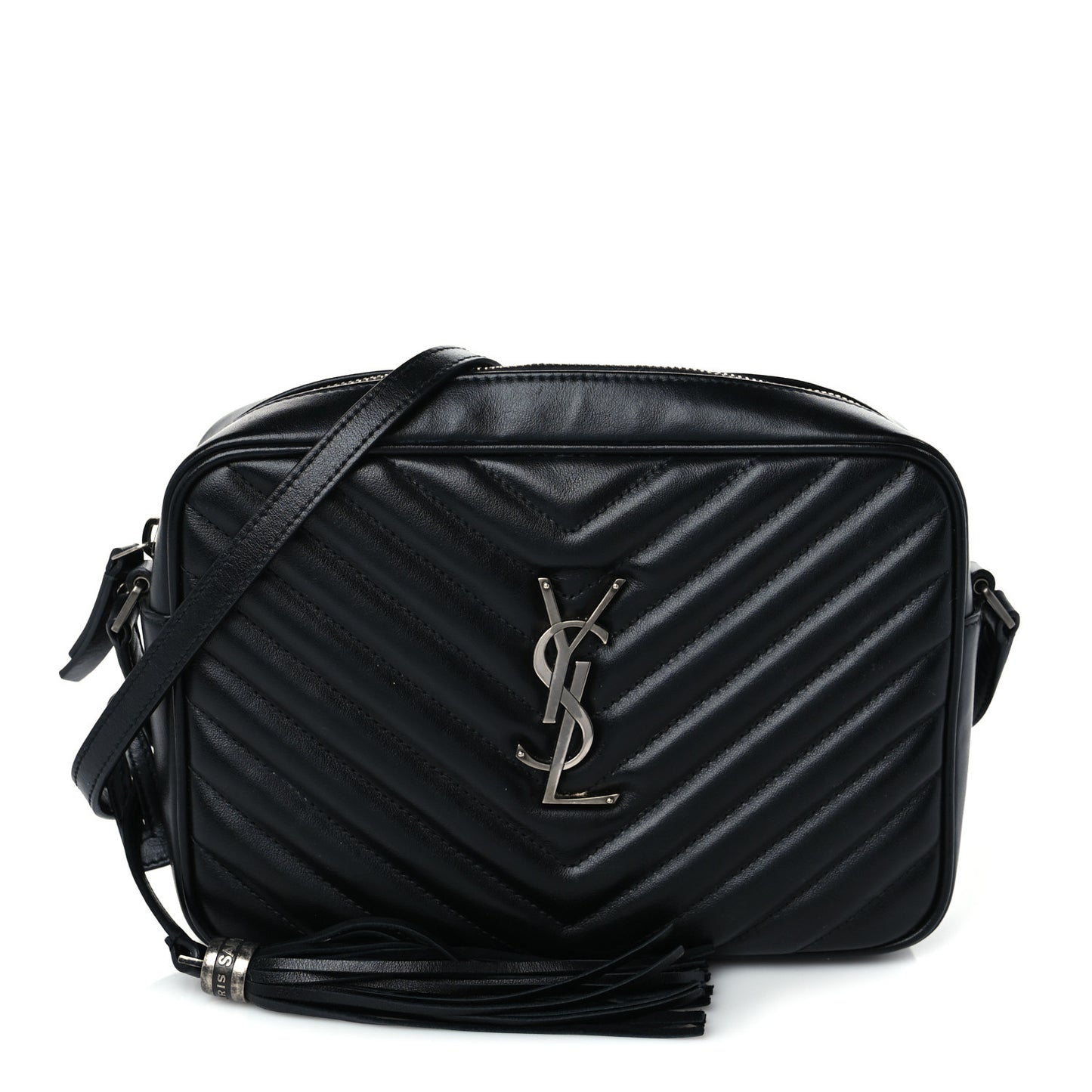 Calfskin Matelasse Monogram Lou Camera Bag Black