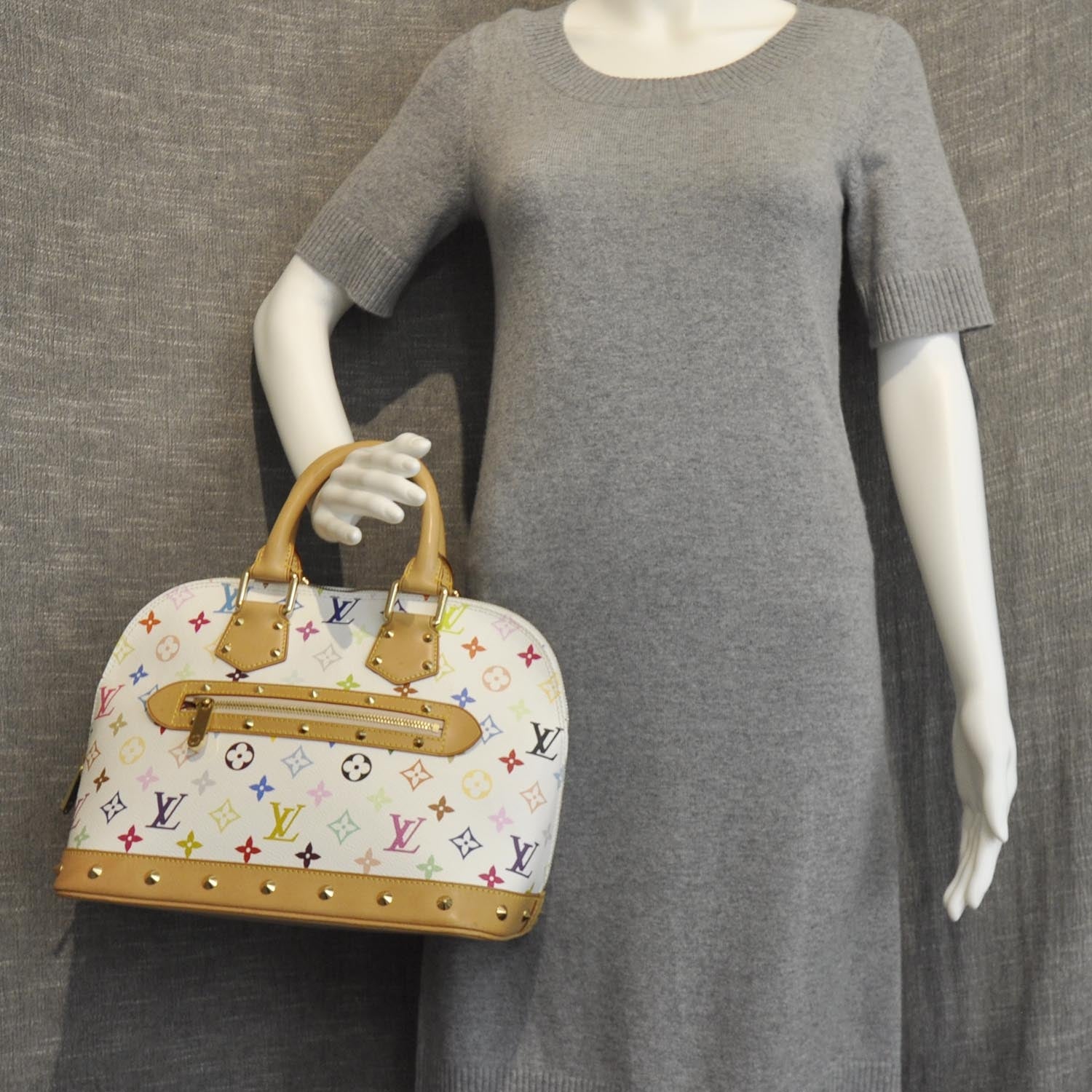 Louis Vuitton Monogram Multicolor Alma White 2 of 10