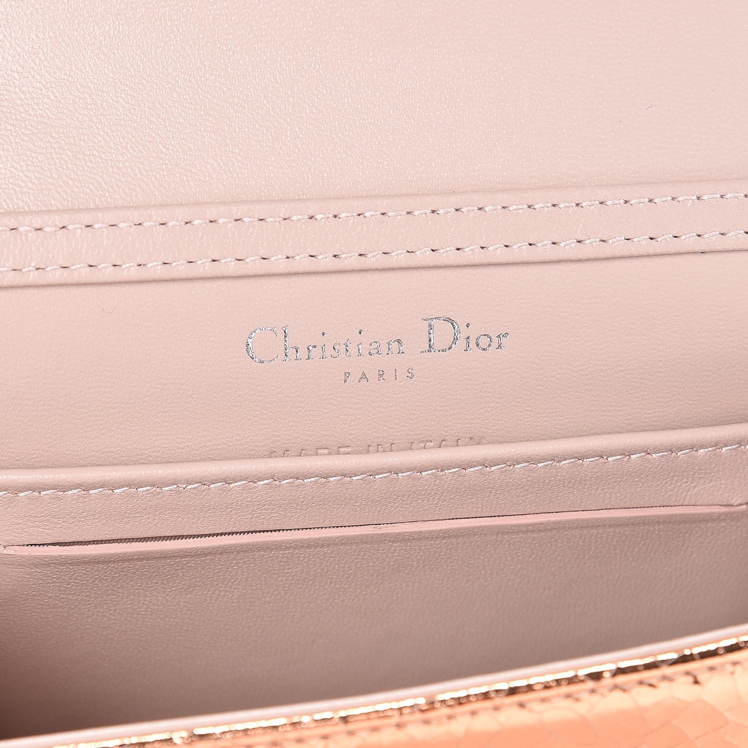 Christian Dior Ceramic Effect Deerskin Baby Diorama Flap Bag Gold 6 of 7