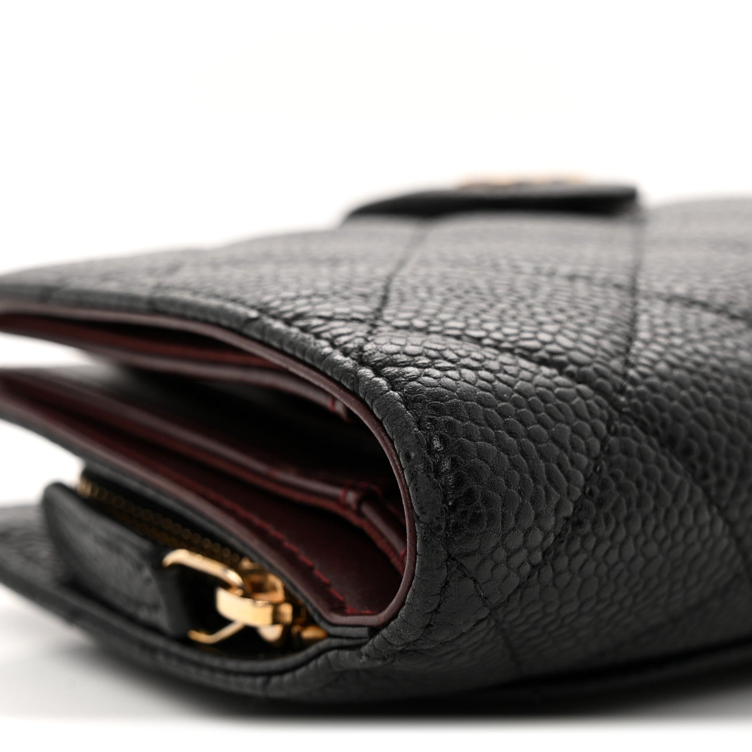 Chanel Caviar Quilted Zipped Pocket Wallet Black 9 of 10