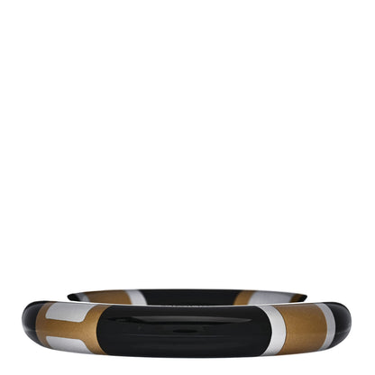 Hermes Lacquered Wood H Equipe GM Bangle Bracelet T2 Black 1 of 5