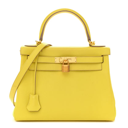 Hermes Evercolor Kelly Retourne 28 Lime 1 of 20