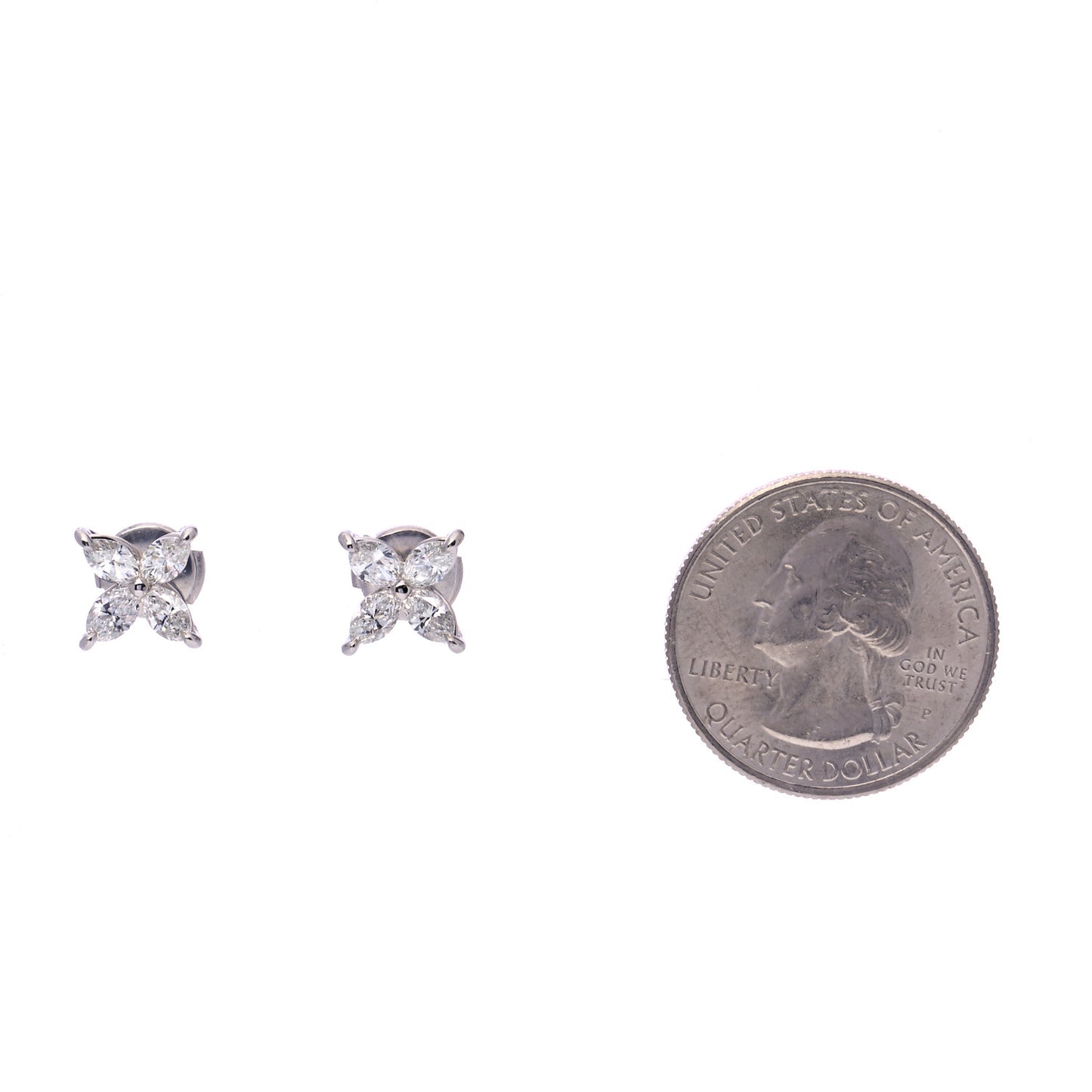 Platinum Diamond Large Victoria Earrings