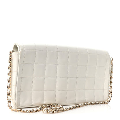 Chanel Lambskin East West Chocolate Bar Flap White 3 of 10