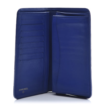 Chanel Lambskin Quilted Yen Wallet Blue 3 of 10