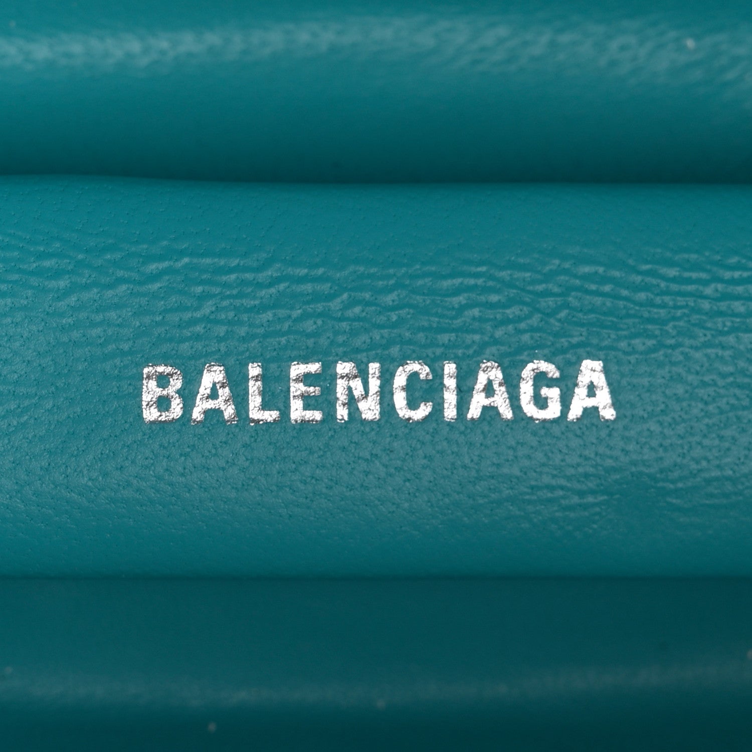 Balenciaga Satin Pearl Shell Clutch Bag Turquoise 6 of 12