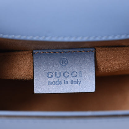 Gucci Calfskin Mini Sylvie Chain Shoulder Bag Clear Sky Blue 6 of 12