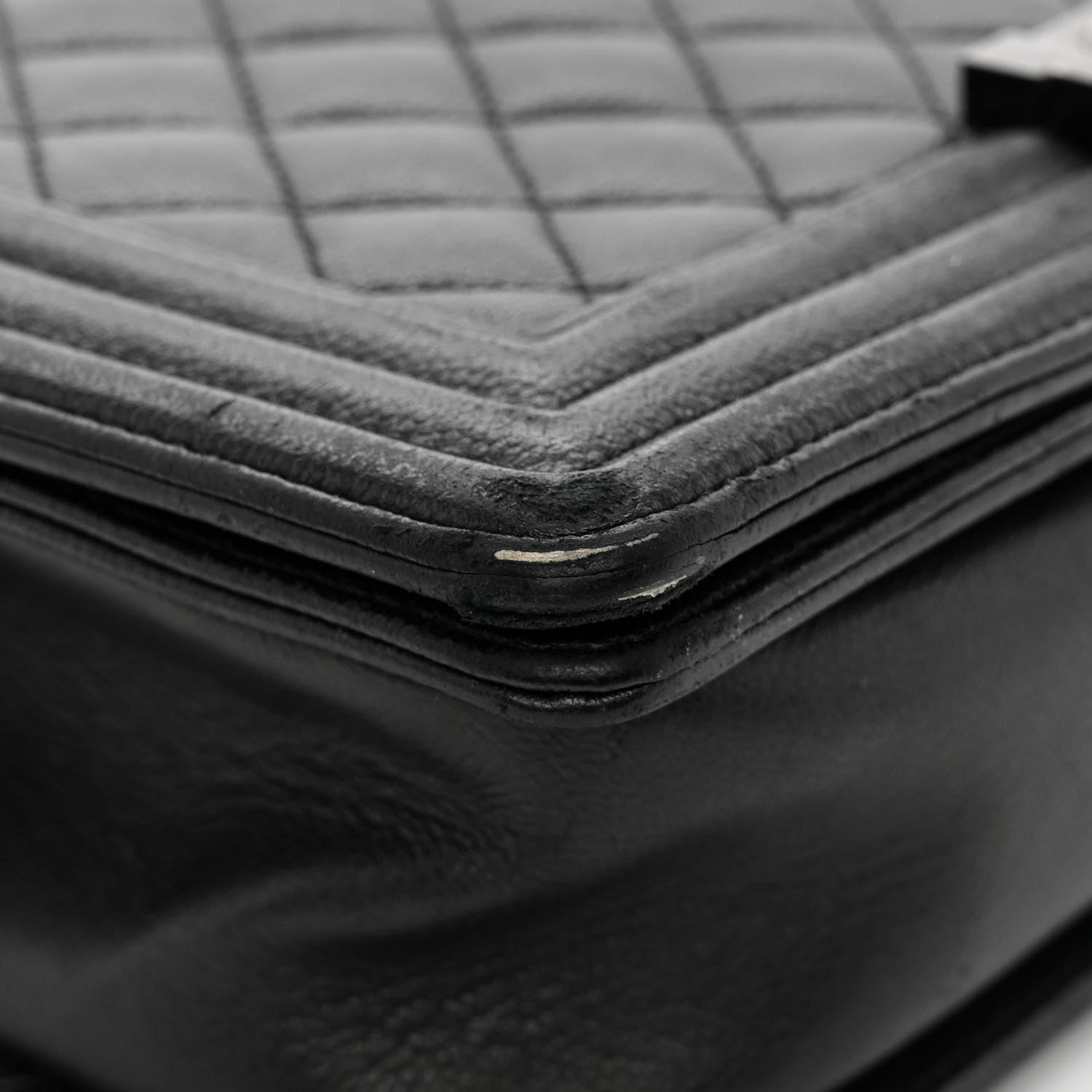 Chanel Calfskin Quilted Medium Boy Flap So Black 12 of 14