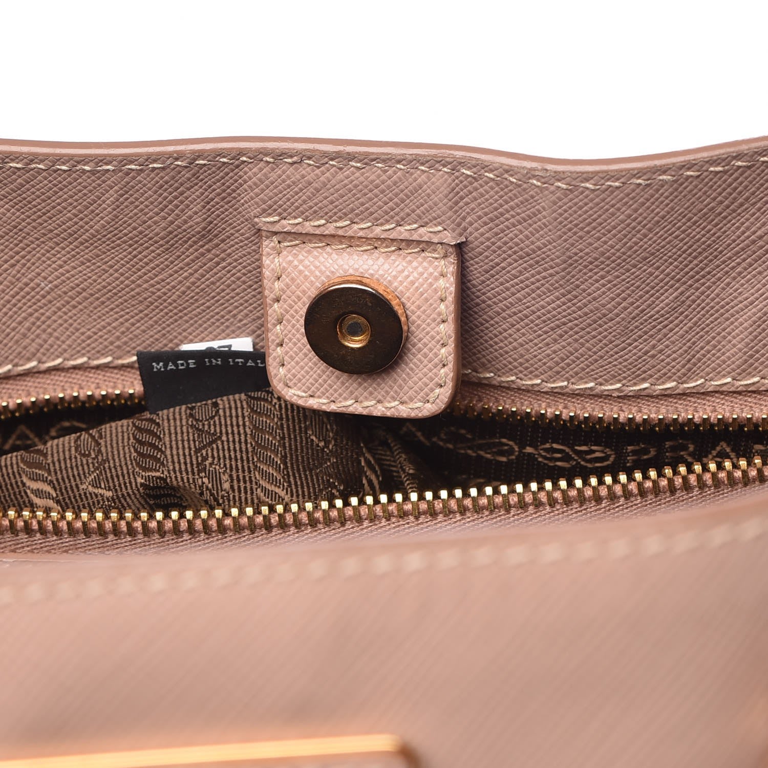 Prada Saffiano Lux Large Tote Cammeo 9 of 17