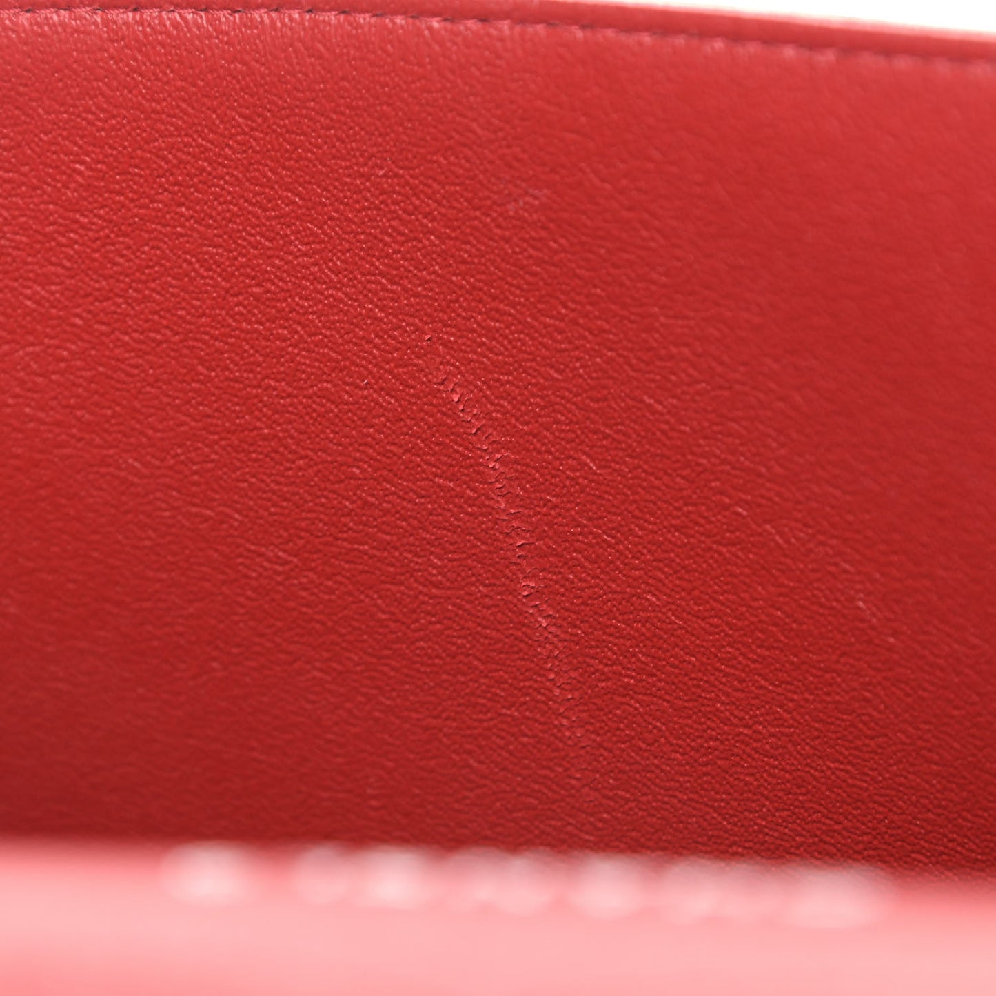 Lambskin Quilted Jumbo Double Flap Red