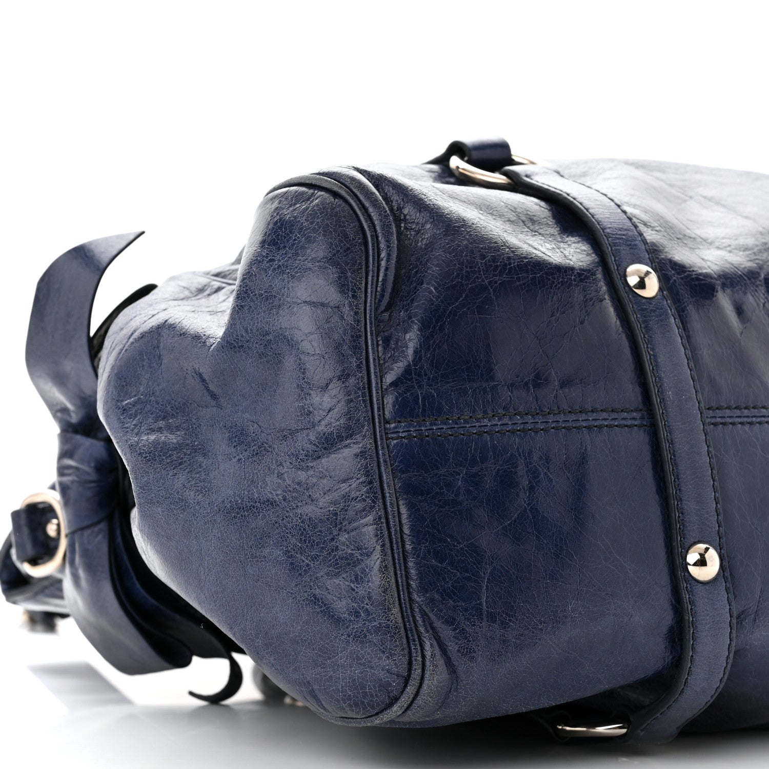 Miu Miu Vitello Lux Bow Tote Bleuette 8 of 9